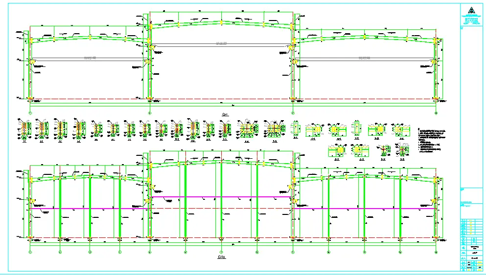 Steel structure CAD drawing