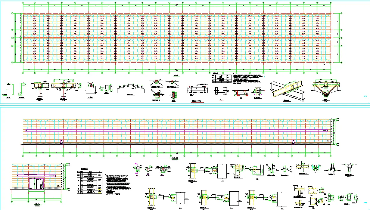 Steel structure CAD drawing